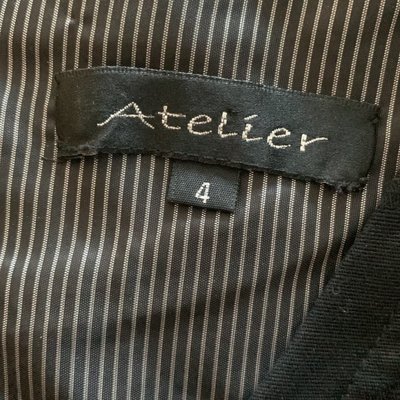 Atelier Black Two Piece Cropped Blazer and Sleeveless Dress with Pockets - Picture 13 of 13